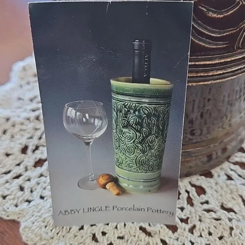 pottery wine chiller Porcelain Abby Lingle Decor Gift
